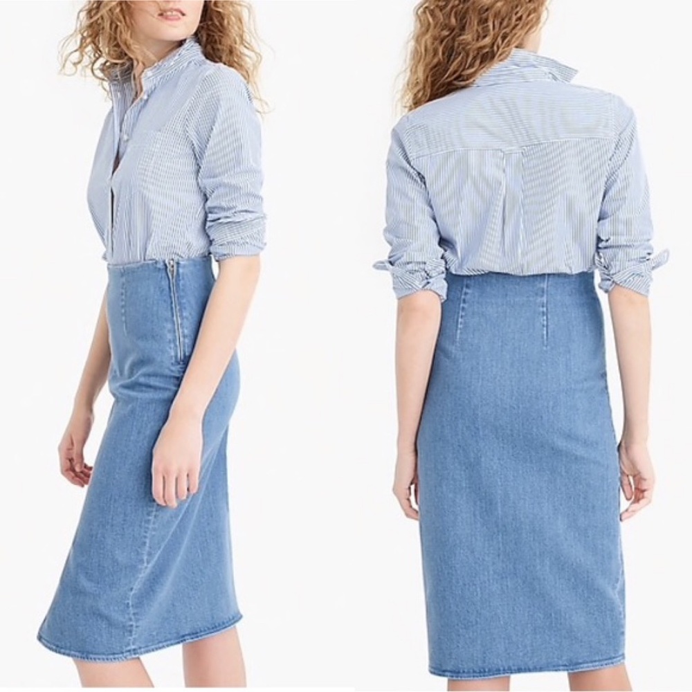 J. Crew Light Blue Denim Pencil Skirt